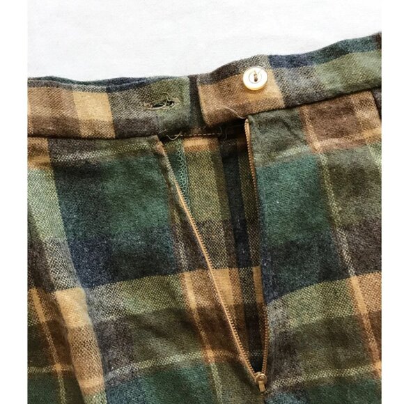Vintage Turtle Bax Ladies Wool Plaid Skirt Size 7/8 XS Small USA Fall Autumn - Picture 2 of 6